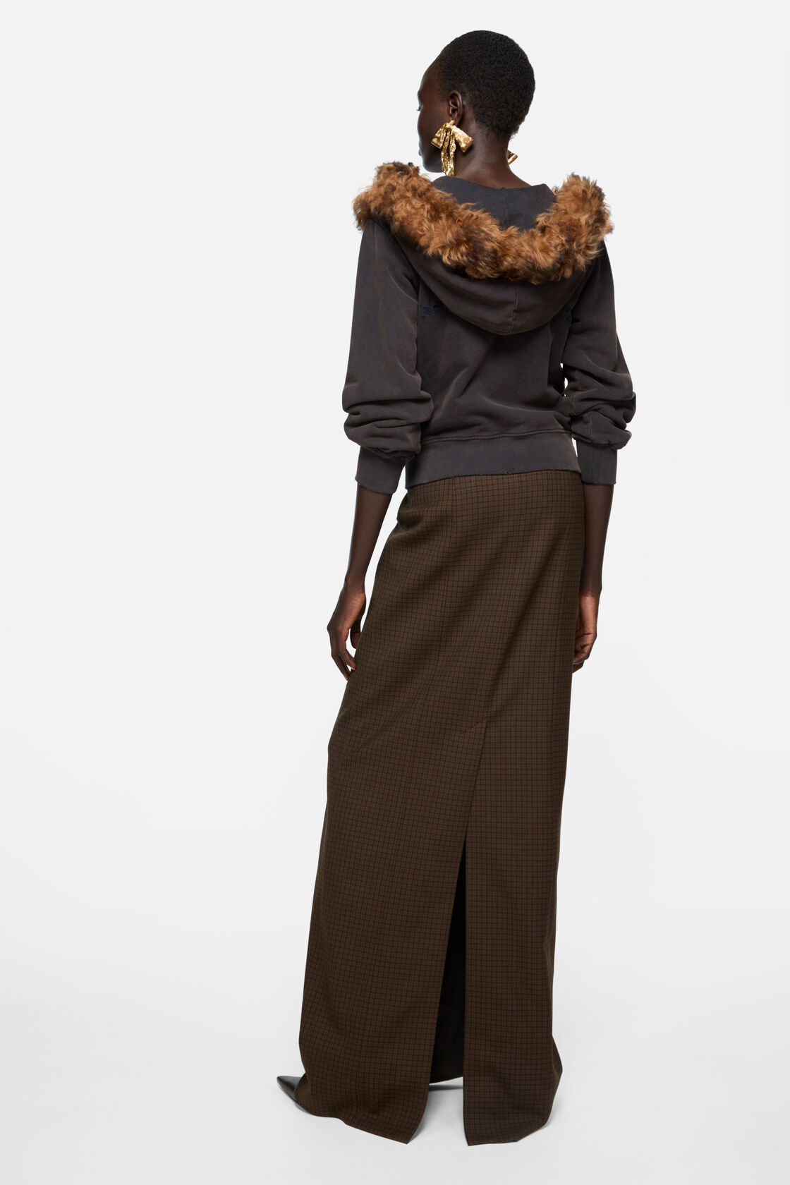 Shearling-tyckhöjd tröja