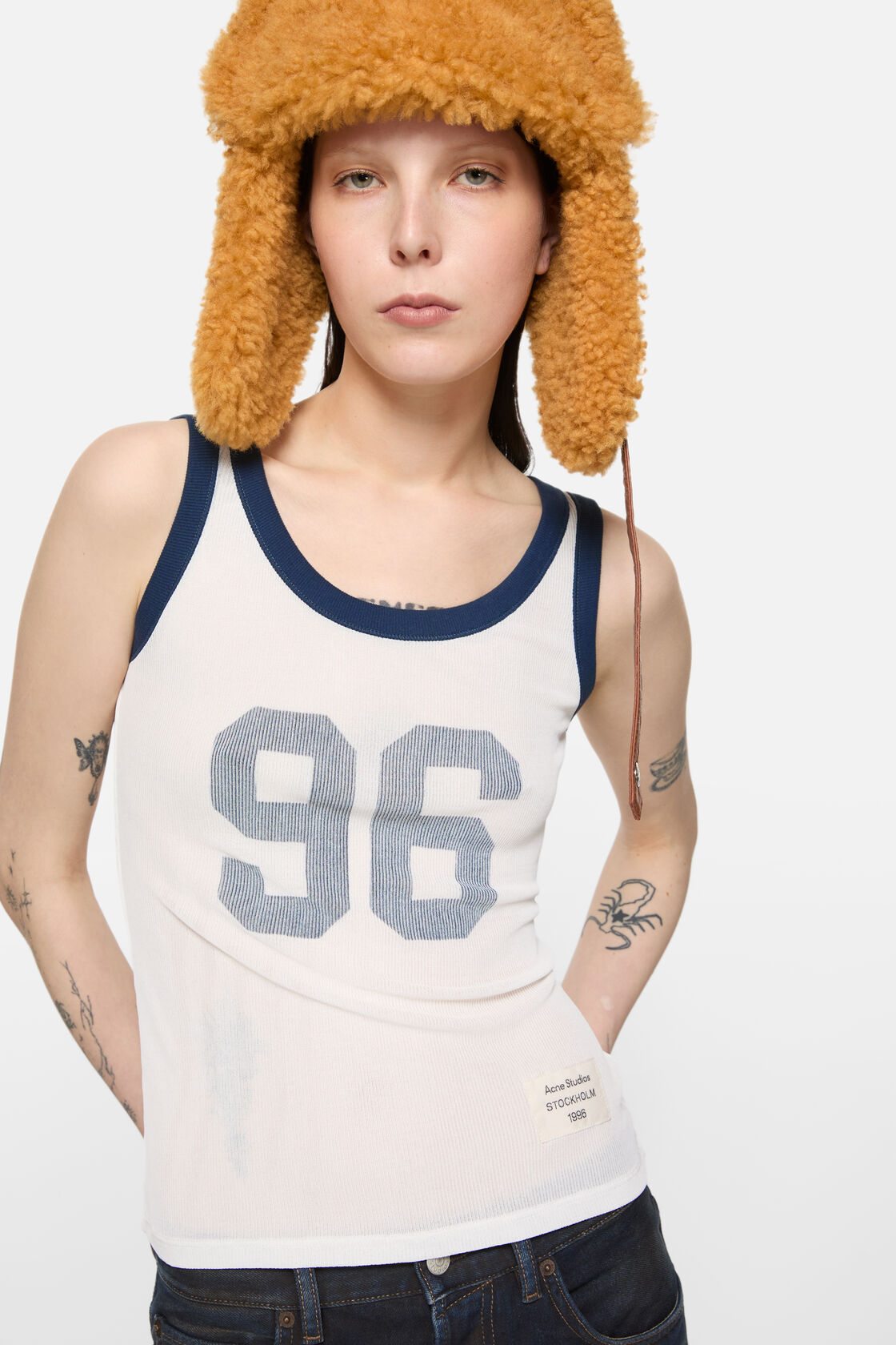 Räfflad tanktopp