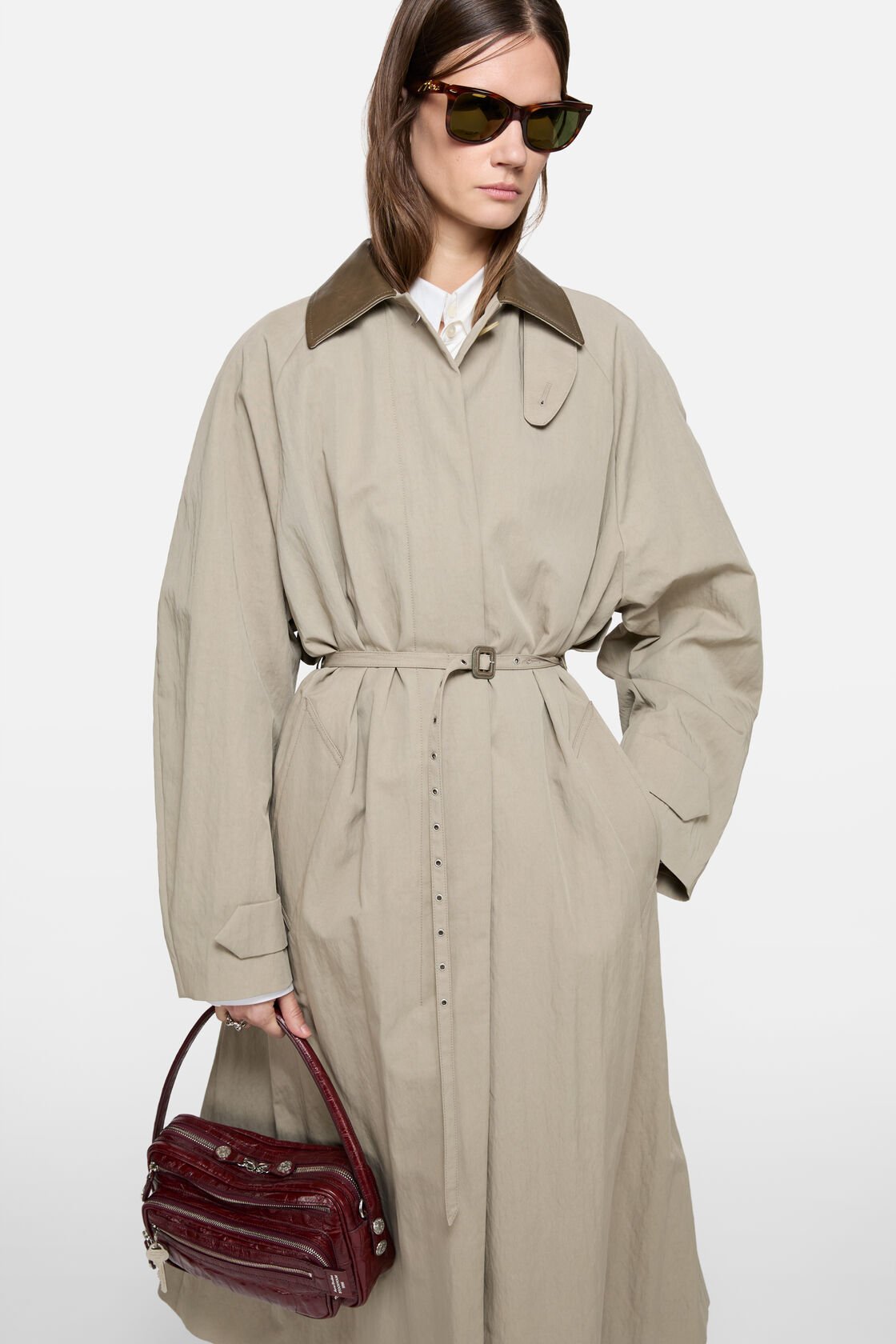 Bältad trenchcoat