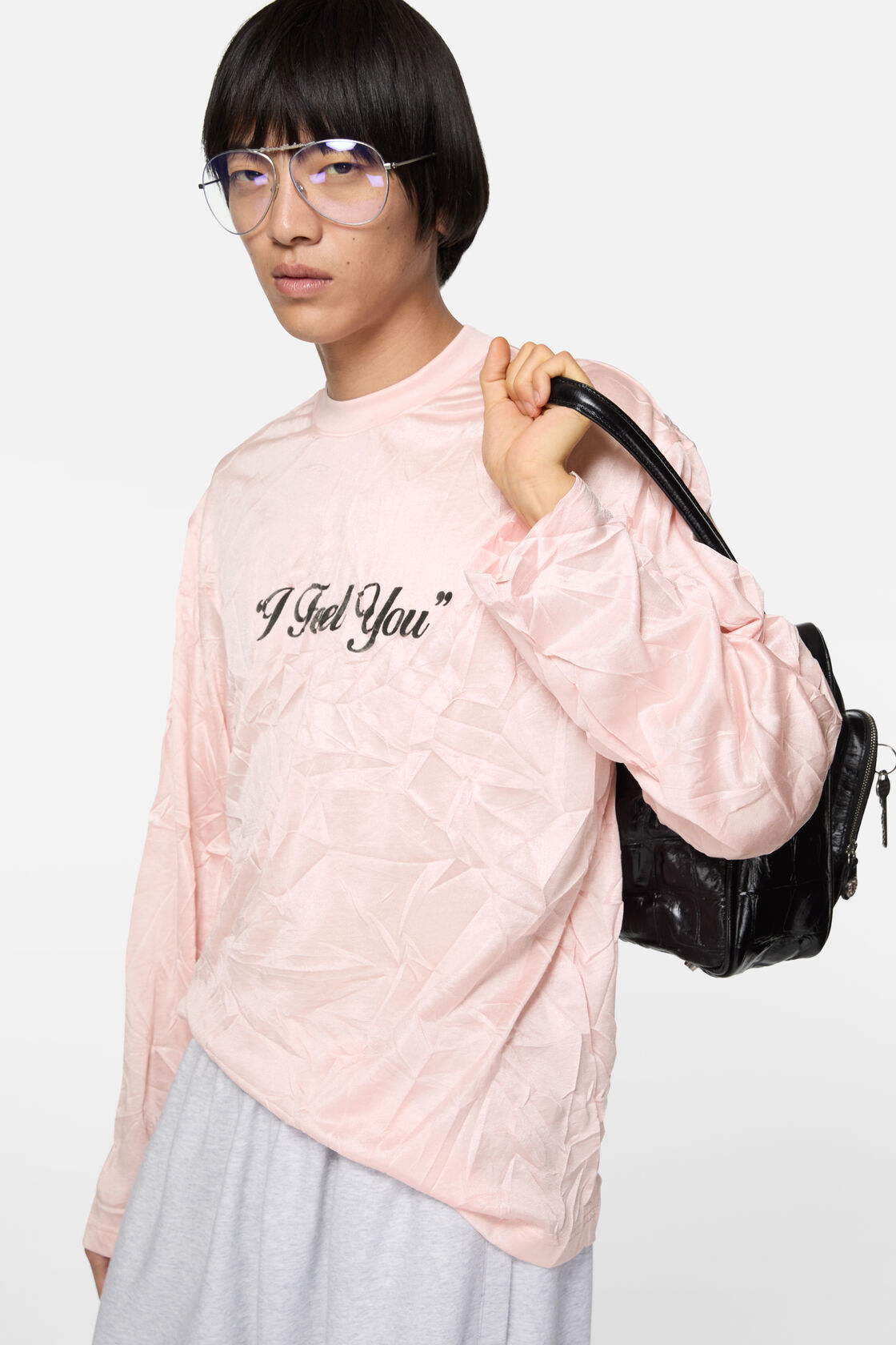 Rynkig grafisk T-shirt