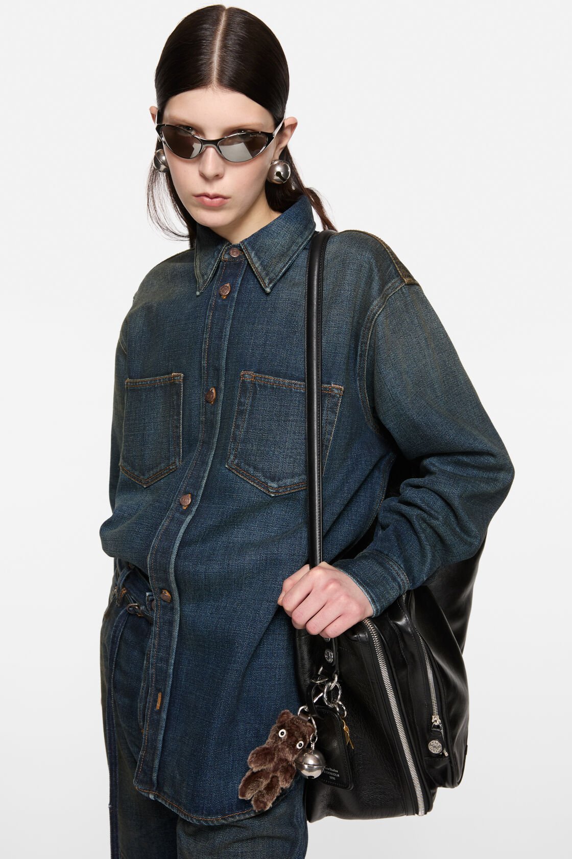 Denimbutton-up-skjorta