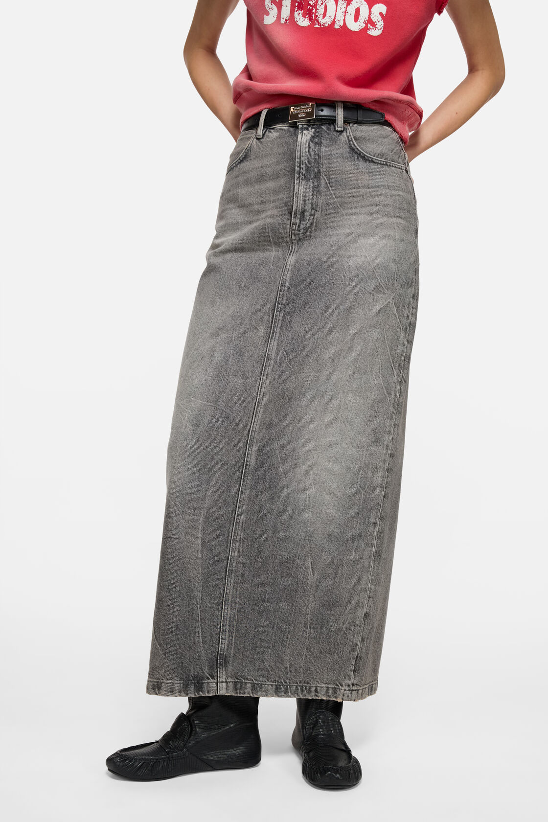 Lång jeanskjort