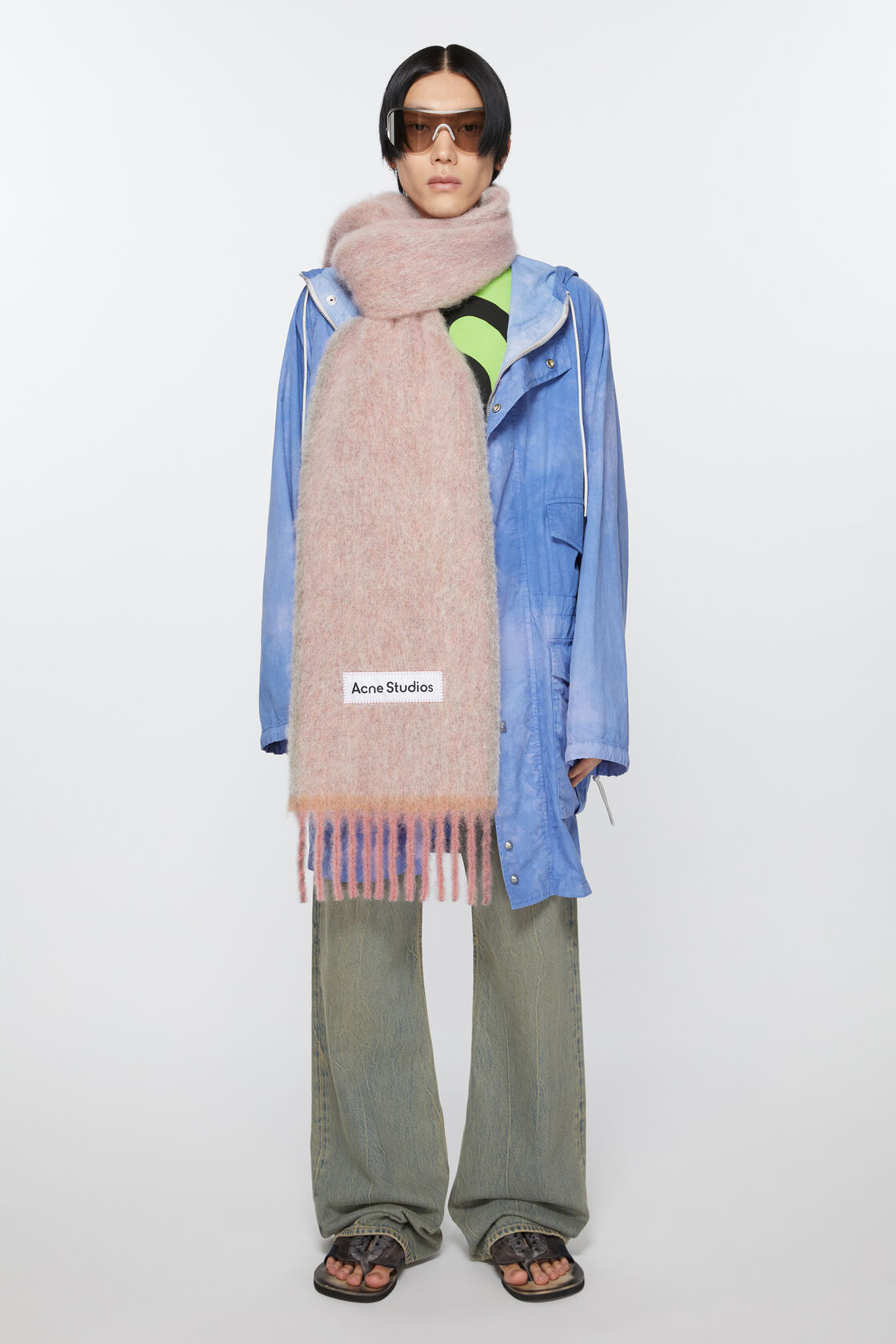 Wol- och mohair-skärp - Smal