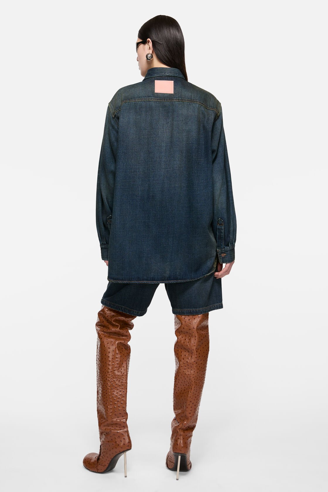 Denimbutton-up-skjorta