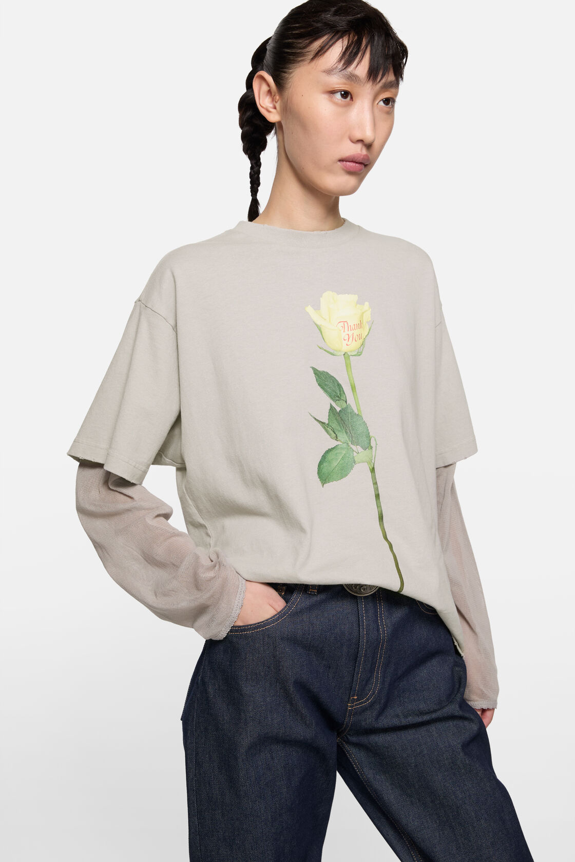 Lagerad grafisk T-shirt