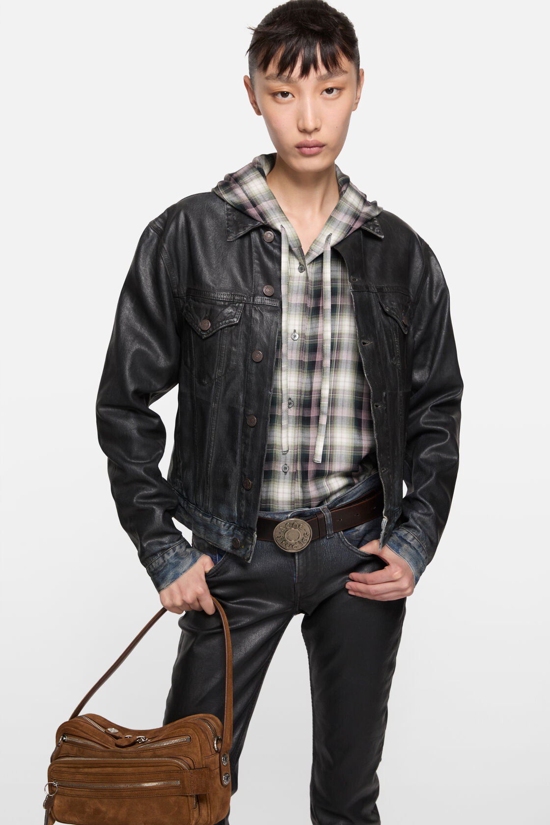 Belagd denimjacka