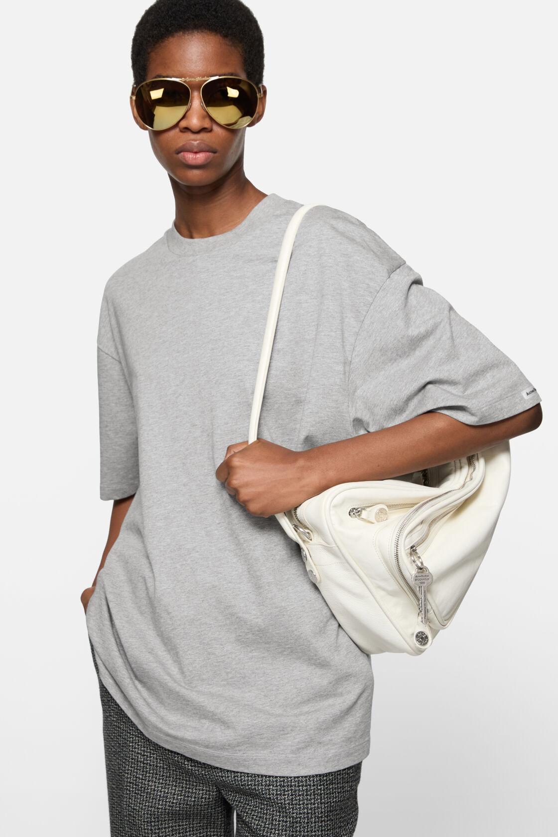 Satinlogotyp T-shirt - lös