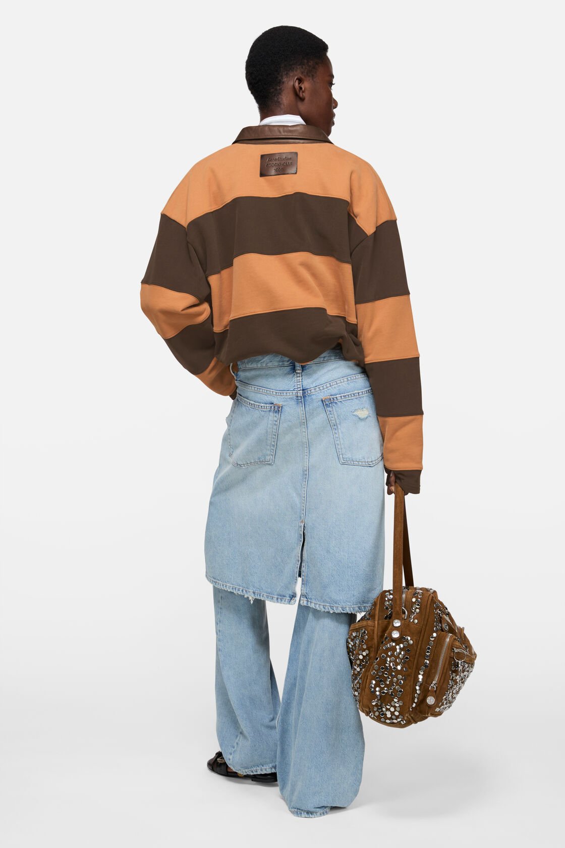 Lagerade jeansbyxor