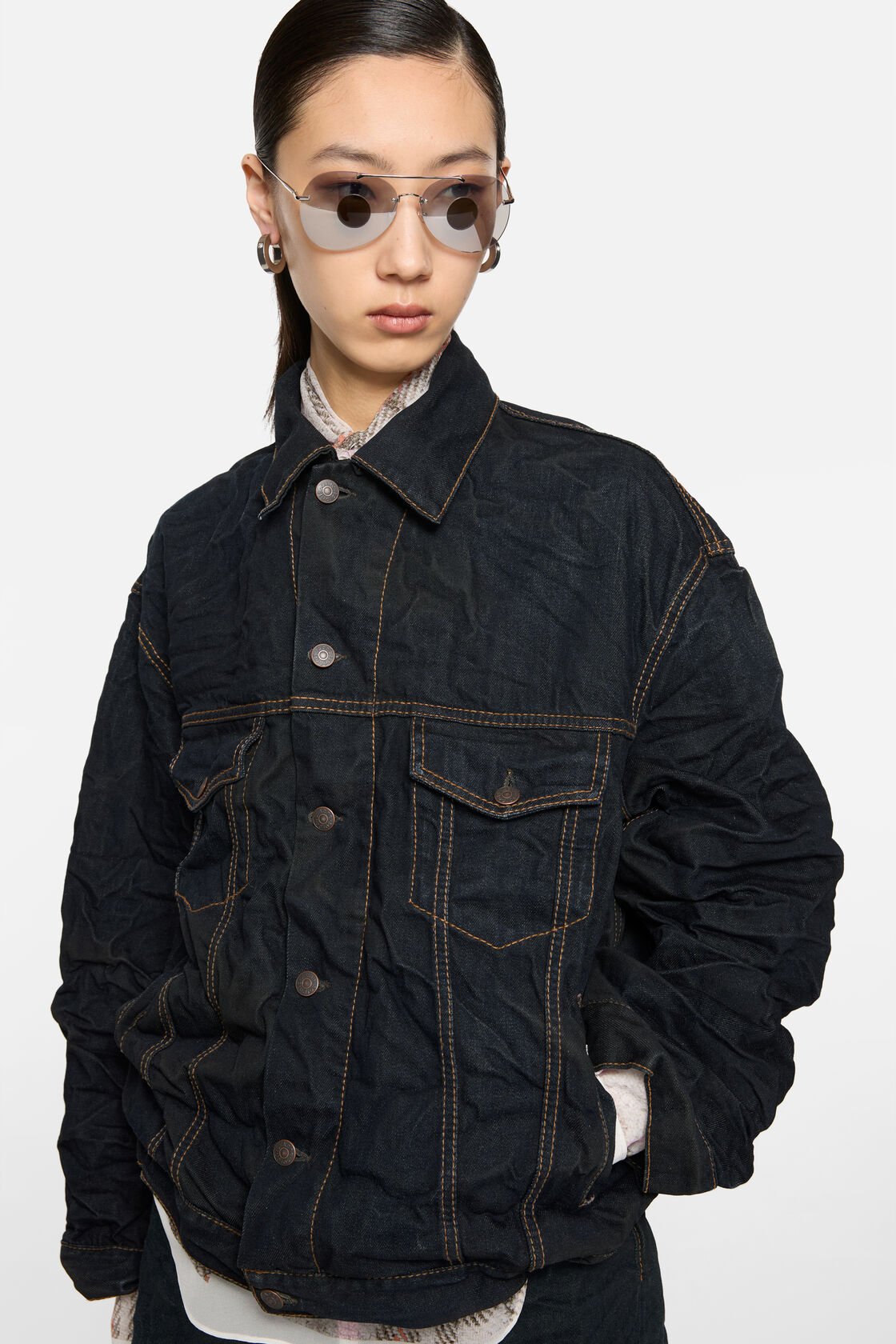 Fårad denimjacka