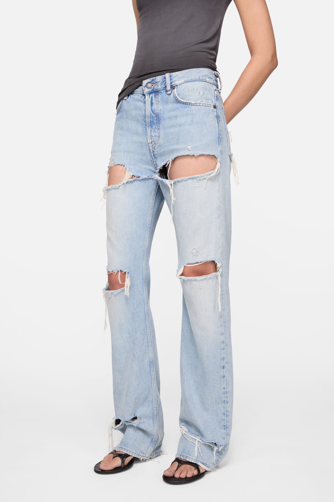 Regular fit distresade jeans - 2010F