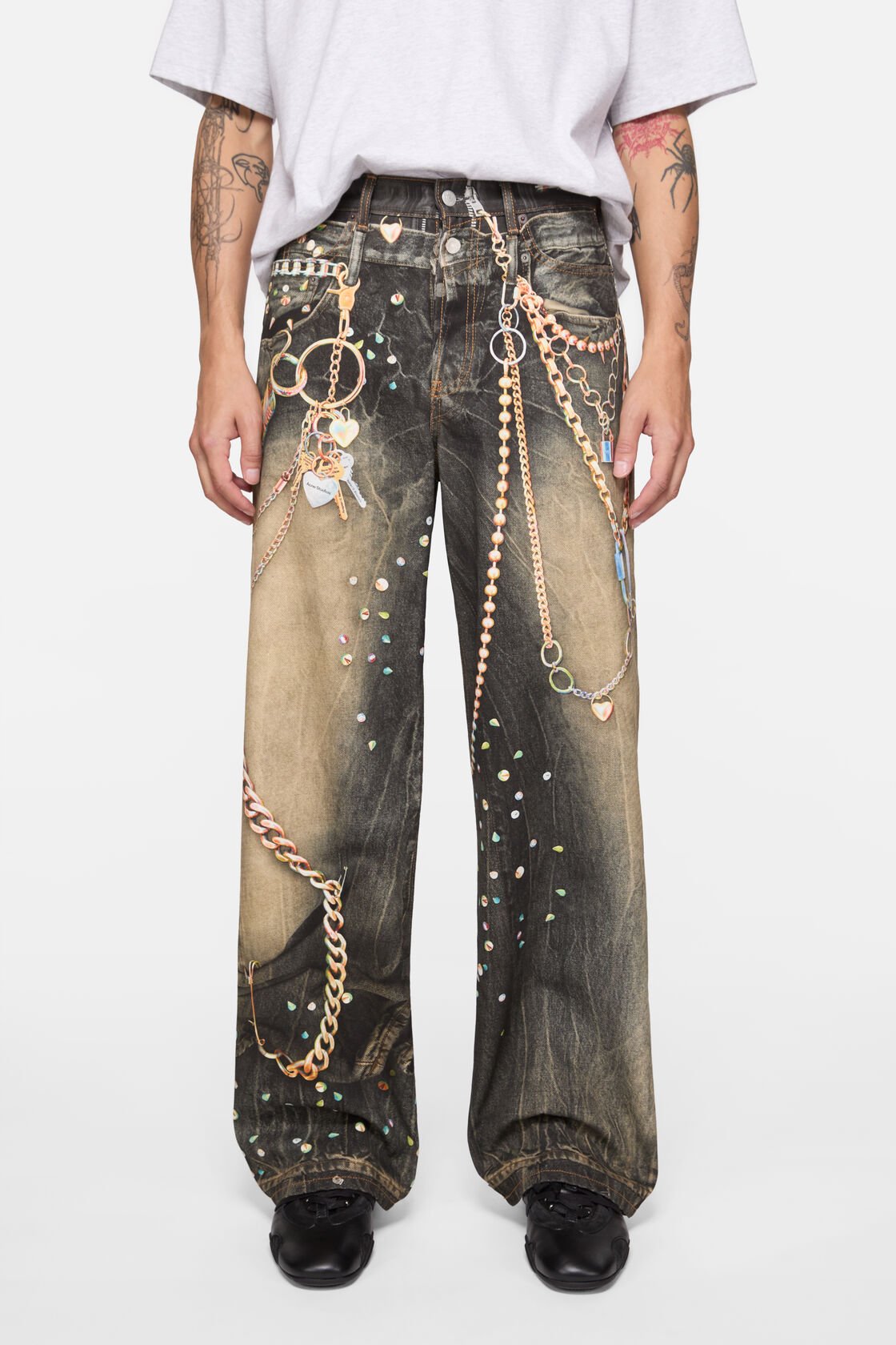trompe-l’œil-jeans - löst passform