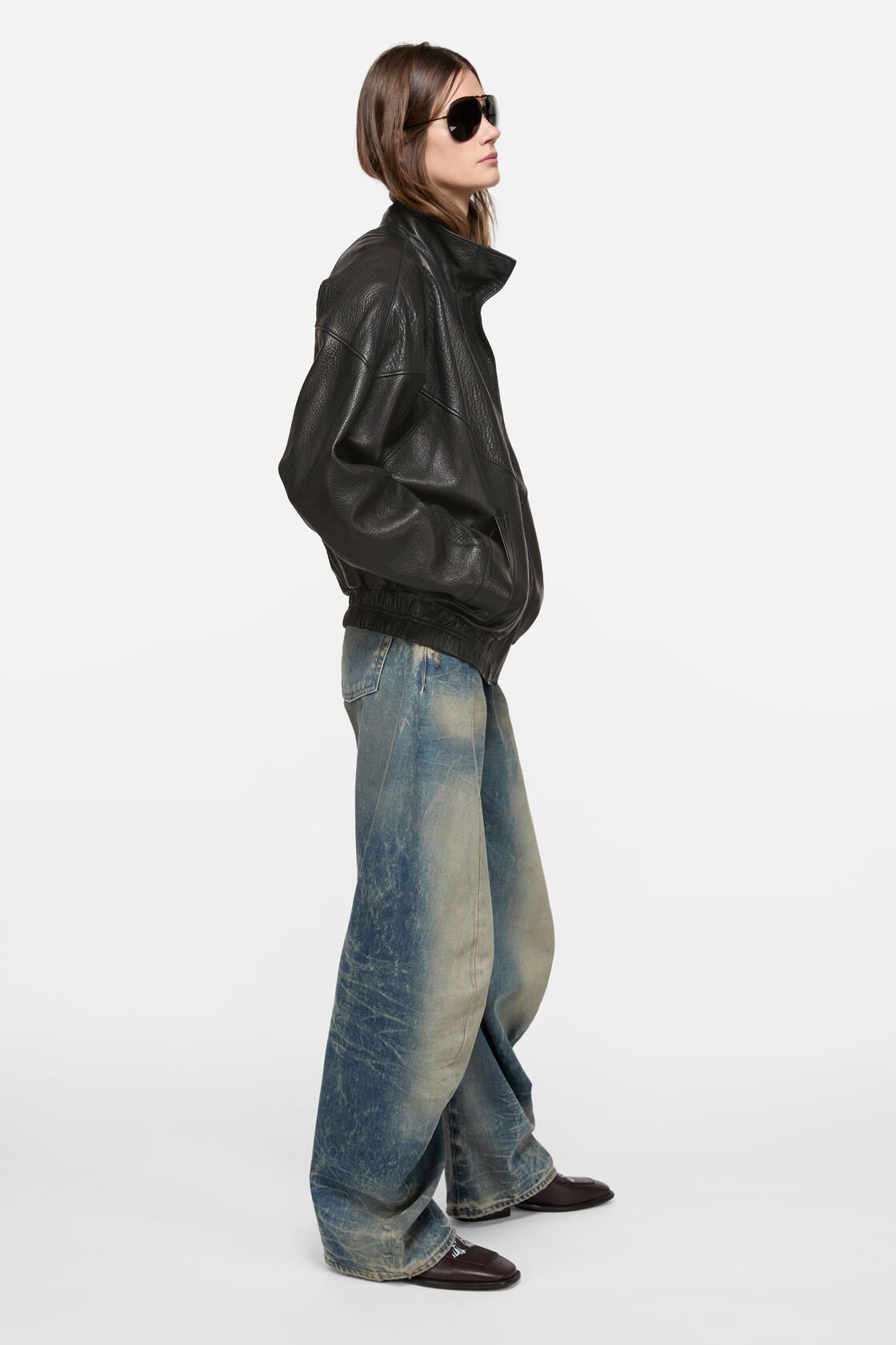 Läderlogotyp blouson